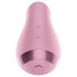 Satisfyer - klitorisvibrator med tunga - silikon rosa