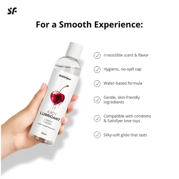 Satisfyer - glidmedel med smak - körsbär - 300ml