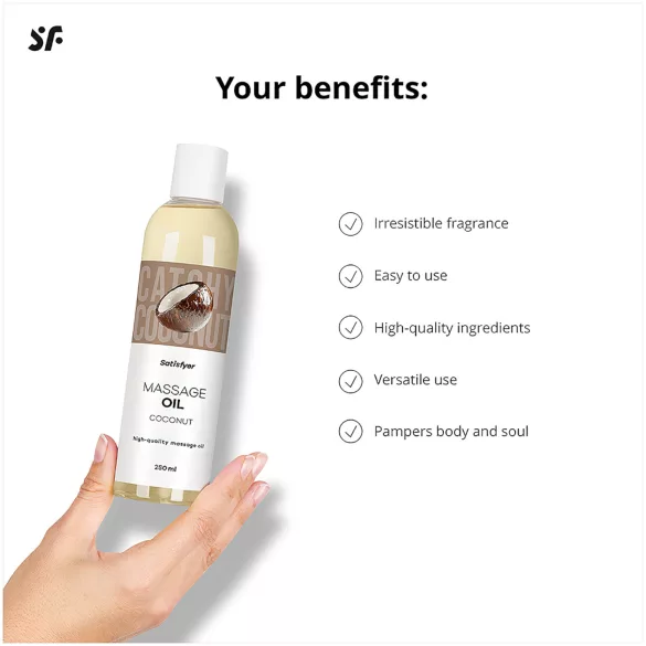 Satisfyer - massageolja - kokos - 250ml