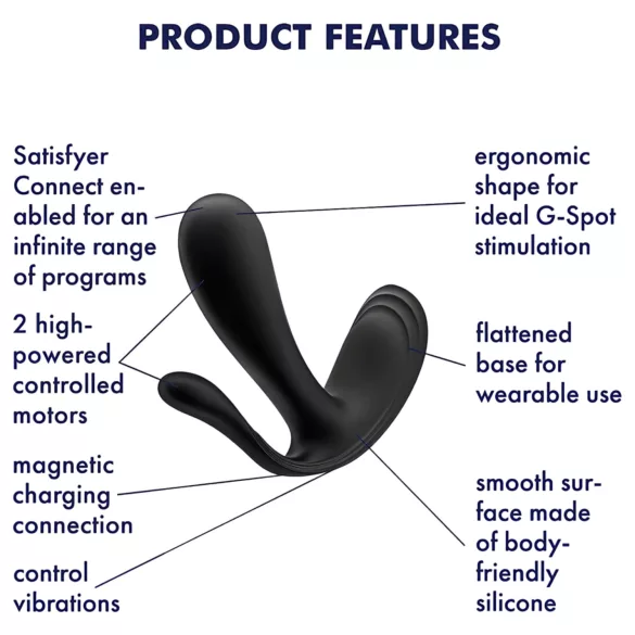 Satisfyer Top Secret+ - 3-armad, bärbar vibrator (grön)