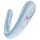 Satisfyer Double Classic - parvibrator (blå)