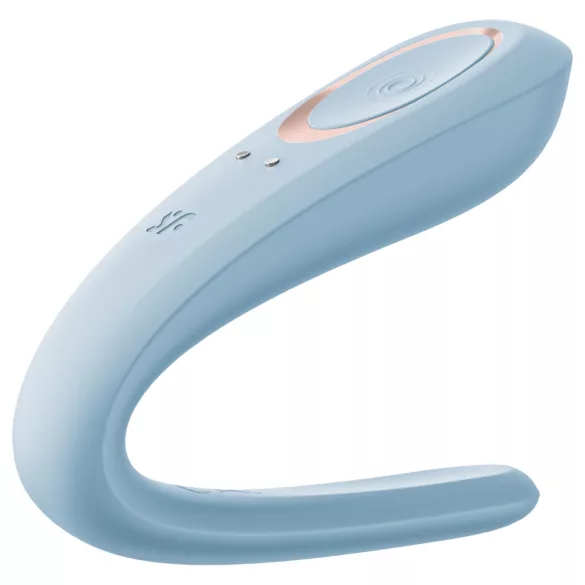 Satisfyer Double Classic - parvibrator (blå)