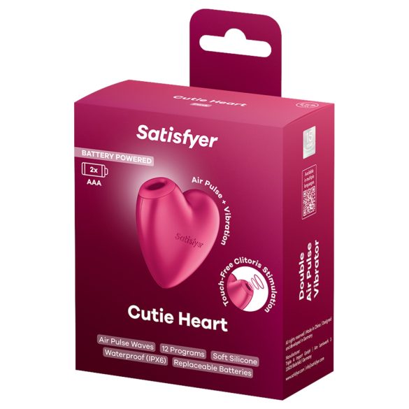 Satisfyer Cutie Heart - lufttryck klitorisstimulator - rosa