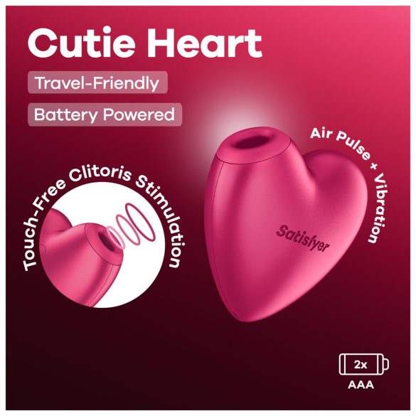 Satisfyer Cutie Heart - lufttryck klitorisstimulator - rosa