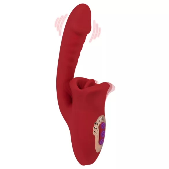 EIS Passion Lips - G-punkt vibrator med slickfunktion - röd