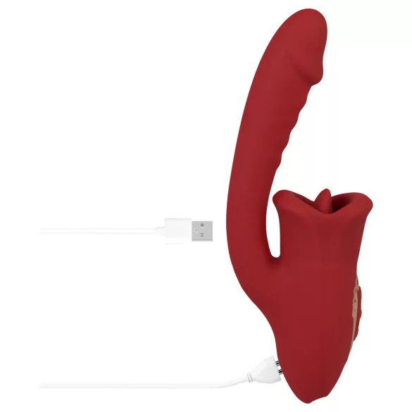 EIS Passion Lips - G-punkt vibrator med slickfunktion - röd