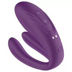   Mrow - parvibrator med 3 motorer - uppladdningsbar vattentät - lila