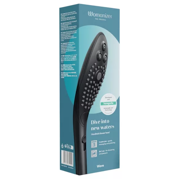 Womanizer - duschmunstycke massager - svart