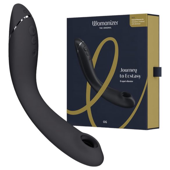 Womanizer OG - laddningsbar luftvågs 2-i-1 vibrator (svart)