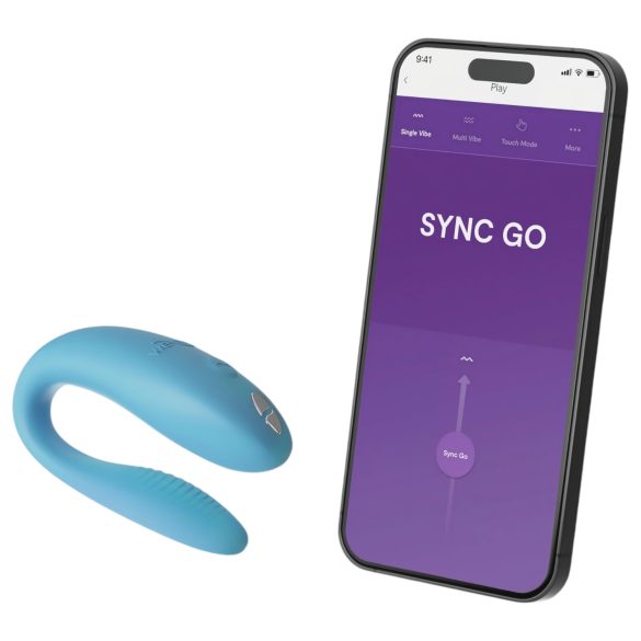 We-Vibe Sync Go - parvibrator med appstyrning - uppladdningsbar - turkos