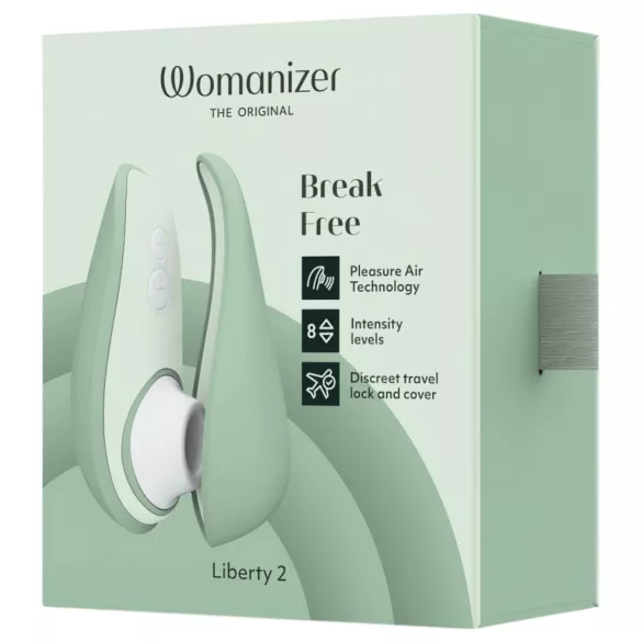 Womanizer Liberty 2 - lufttrycksvibrator för klitoris - uppladdningsbar - grön