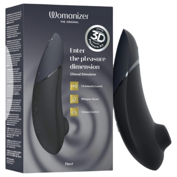 Womanizer Next - lufttryck vibrator för klitoris - uppladdningsbar - svart