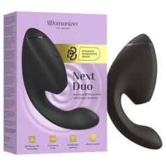   Womanizer Next Duo - G-punktsvibrator och klitorisstimulator - svart
