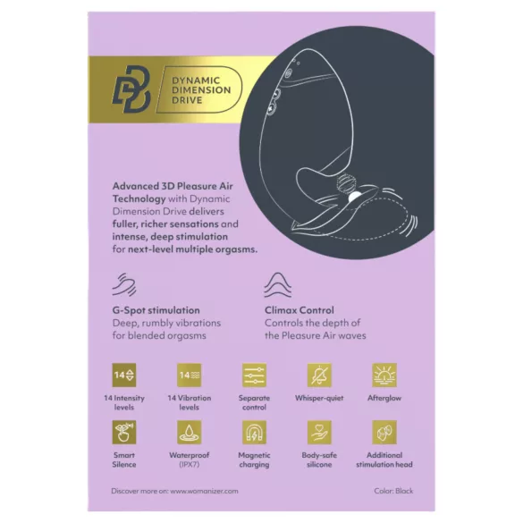 Womanizer Next Duo - 2-i-1 G-punktsvibrator (svart)