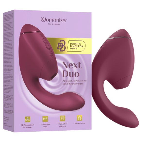 Womanizer - G-punkt vibrator och klitorisstimulator - 2-i-1 - rosa