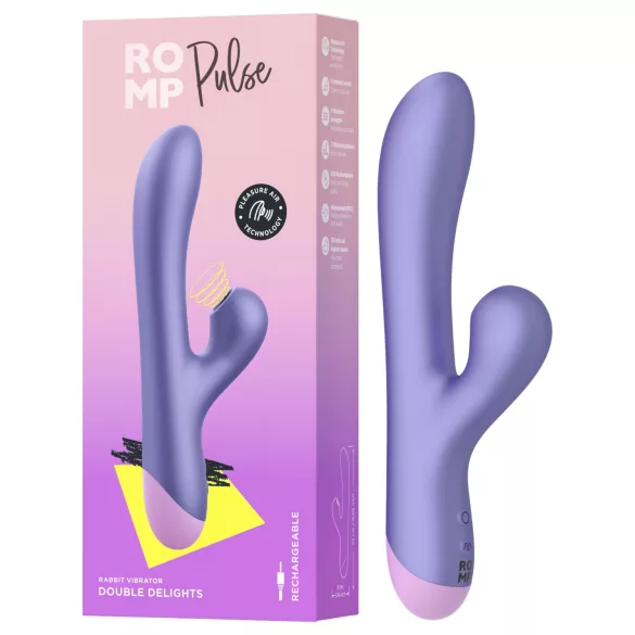 ROMP Pulse - G-punktvibrator med lufttryck klitorisstimulering - lila