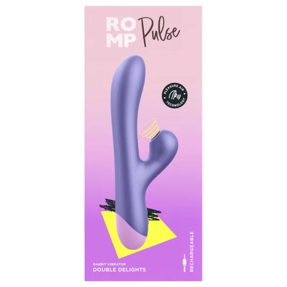 ROMP Pulse - G-punktvibrator med lufttryck klitorisstimulering - lila