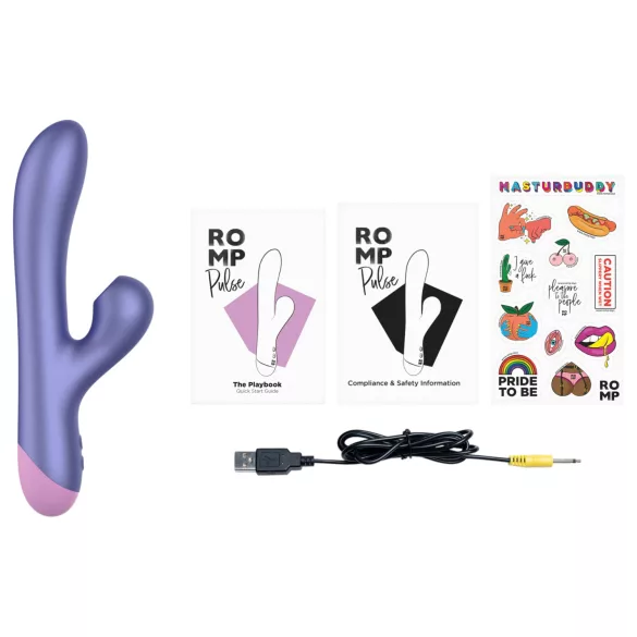 ROMP Pulse - G-punktvibrator med lufttryck klitorisstimulering - lila