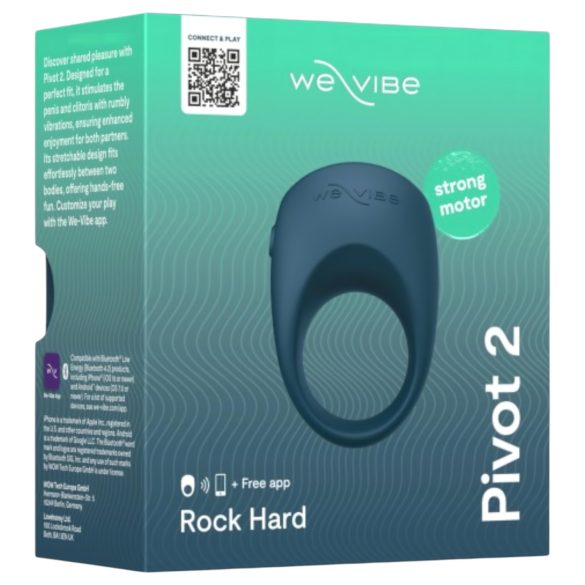 We-Vibe Pivot 2 - vibratorring för män - appstyrd - blå