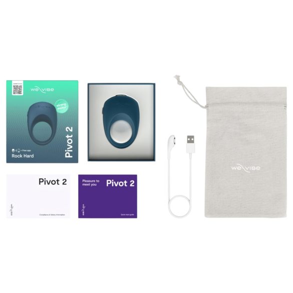We-Vibe Pivot 2 - vibratorring för män - appstyrd - blå