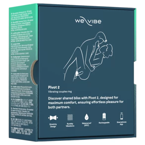 We-Vibe Pivot 2 - App-styrd vibrerande penisring för män (blå)