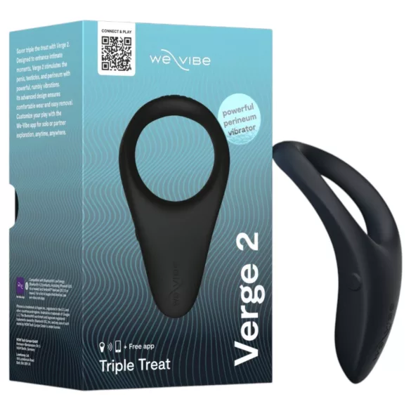 We-Vibe Verge 2 - Appstyrd vibrerande penisring för män (svart)