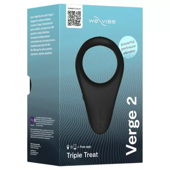 We-Vibe Verge 2 - Appstyrd vibrerande penisring för män (svart)