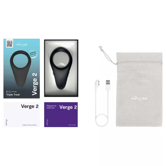 We-Vibe Verge 2 - Appstyrd vibrerande penisring för män (svart)