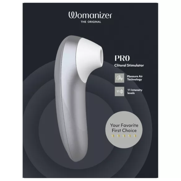 Womanizer Pro - luftvågs-klitorisstimulator (grå)
