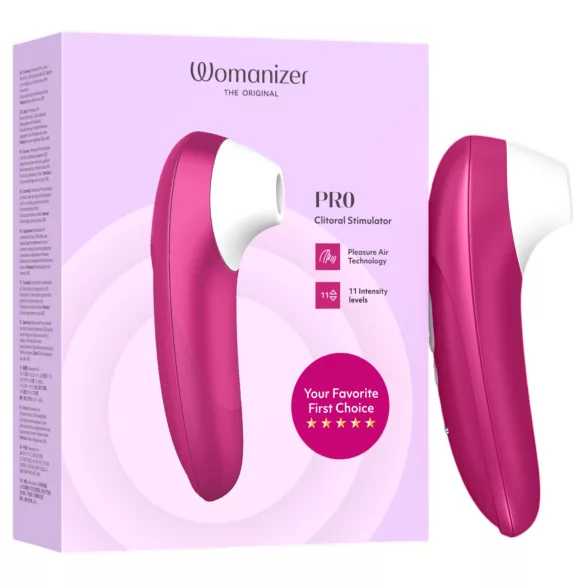 Womanizer Pro - luftvågs-klitorisstimulator (rosa)