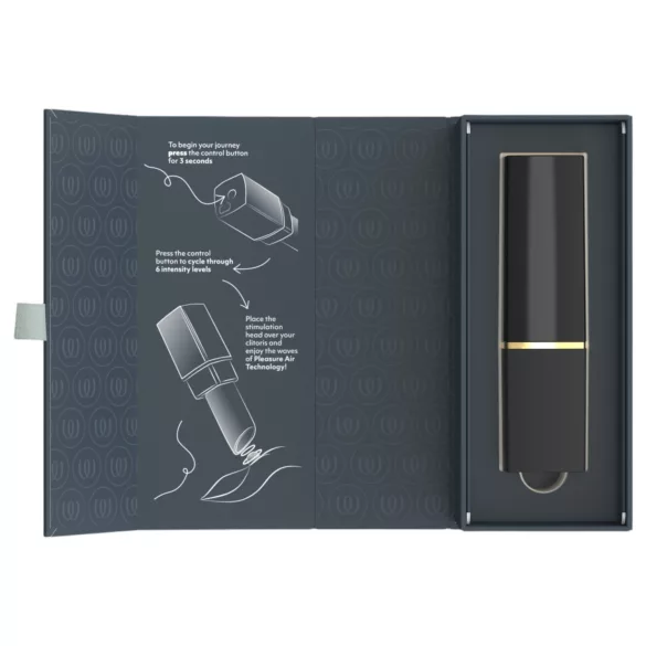 Womanizer Beauty - läppstiftsformad luftvibrator för klitoris (svart)