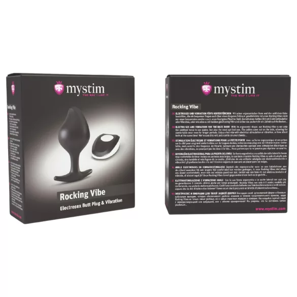 Mystim - elektro analvibrator - vibrerande - svart