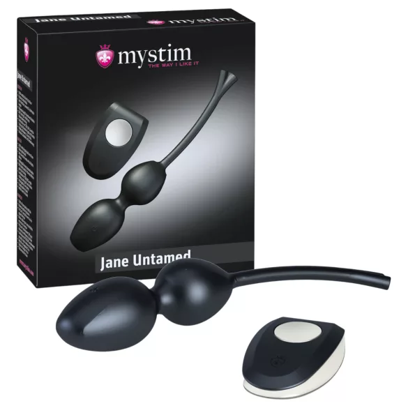mystim Jane Untamed - vibrerande geishakulor duo (svart)