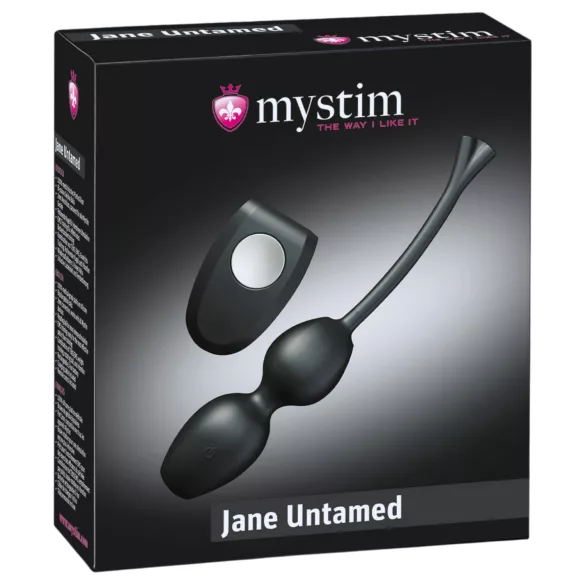mystim Jane Untamed - vibrerande geishakulor duo (svart)