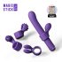 Magisk Stav - vibrator med utbytbara tillbehör (lila)