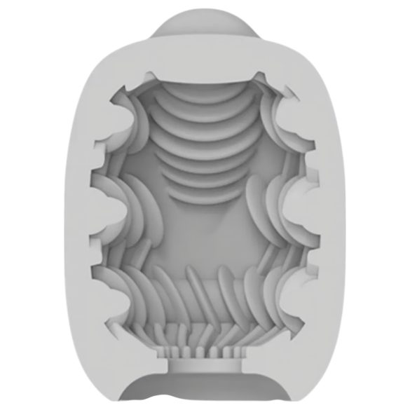 VIBEGGS Ribs Delight - vibrerande äggmasturbator (vit)