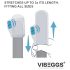 VIBEGGS Candy Curves - Vibrerande Äggmasturbator (vit)