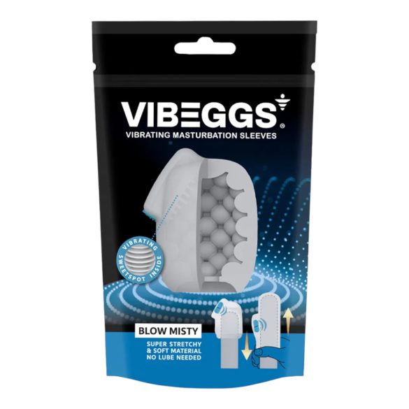 VIBEGGS Blow Misty - vibratorägg onanihjälpmedel - vit