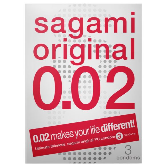 Sagami Original 0,02 - kondom - ultratunn - 55mm - 3 st