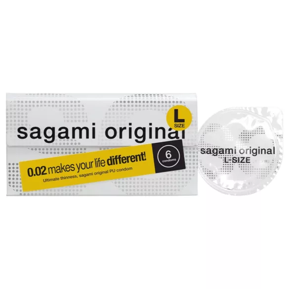 Sagami Original 0.02 L - kondom - extra tunn - 58mm - 6 st