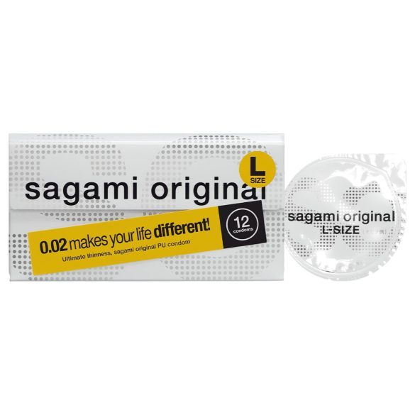 Sagami Original 0,02 L - kondom - ultratunn - 58mm - 12 st
