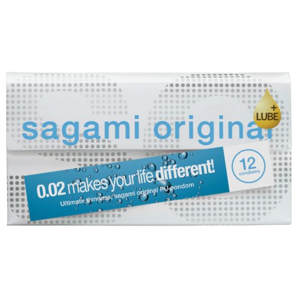 Sagami Original 0.02 - extra glidmedel kondom - 55mm - 12 st