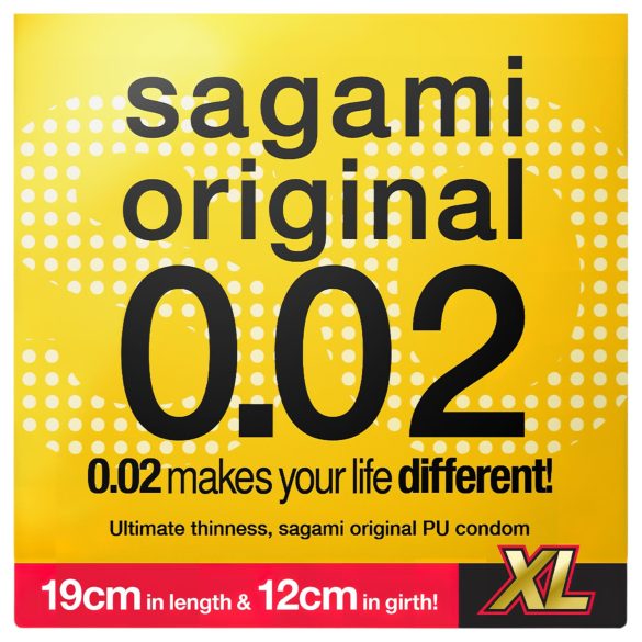Sagami Original 0,02 XL - kondom - extra storlek - 61mm - 1 st
