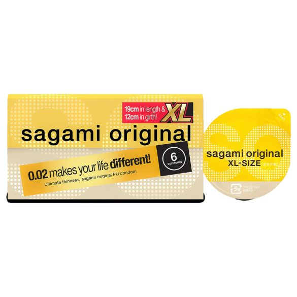 Sagami Original 0,02 XL - kondom - extra stor - 61mm - 6 st