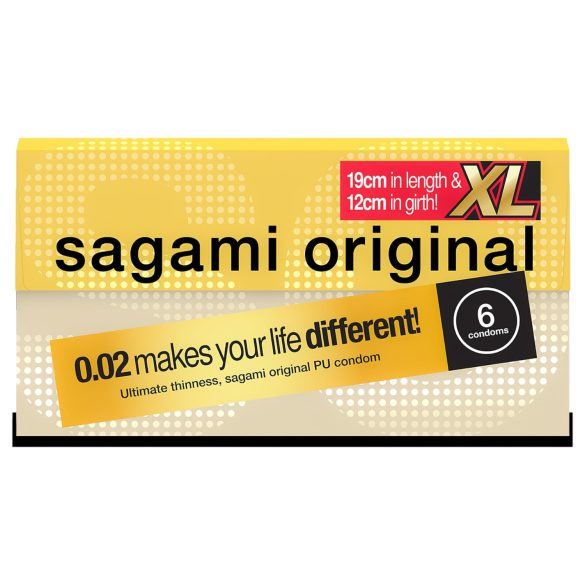 Sagami Original 0,02 XL - kondom - extra stor - 61mm - 6 st