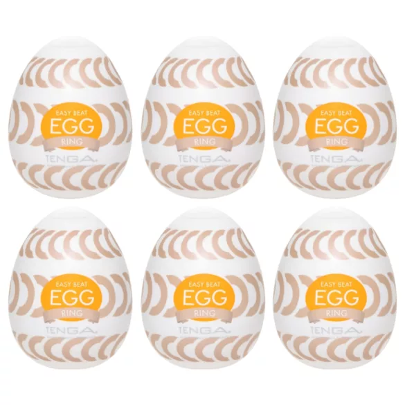 Tenga - äggmasturbator - Ring struktur - 6-pack