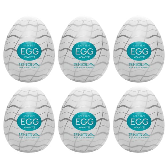 TENGA Egg Wavy II - vågiga äggmasturbatorn (6 st)