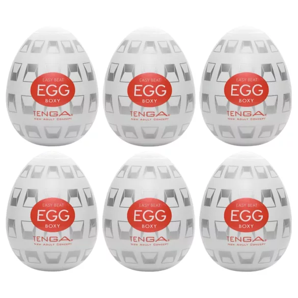 TENGA Egg Boxy - äggmasturbator för män - 6-pack