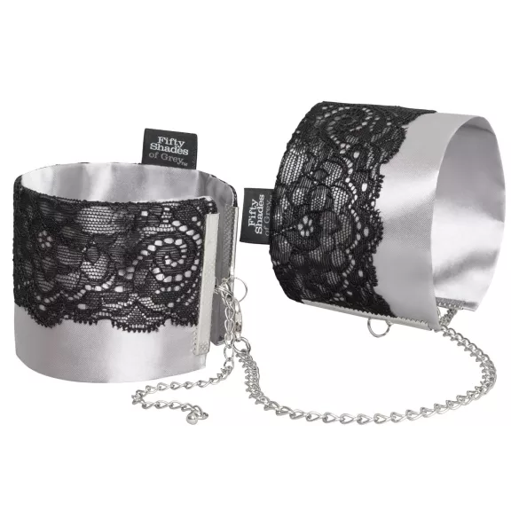 Fifty Shades of Grey Play Nice - satänghandbojor (silver)