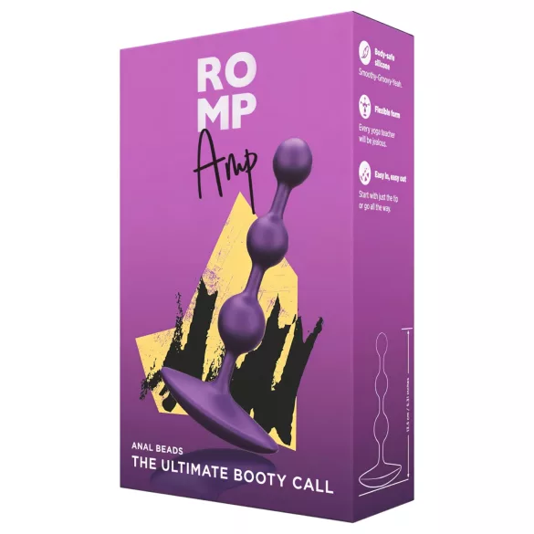 ROMP - analdildo med pärlor - silikon lila